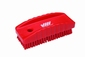 Nagelborstel polyester vezels hard - 38 x 45 x 118 mm rood