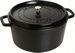 Ronde Cocotte 34 cm - zwart