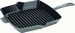 Amerikaanse grill - vierkant - 30 x 30 cm - grafietgrijs