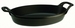 Stapelbaar bord - ovaal - 24 cm - zwart