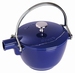 Ronde theepot - donkerblauw