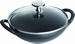 Babywok met glazen deksel 16 cm - zwart