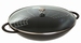 Wok met glazen deksel 37 cm - zwart