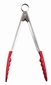 Serveertang (met silicone) - rood - 24 cm