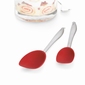Siliconen lepel (greep van inox 18/10) - rood - 28 cm