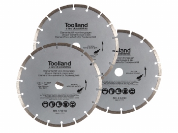 DIAMANTSCHIJF SET - 230 mm - GESEGMENTEERD - 3 STUKS 1st.