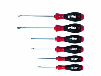 Wiha Schroevendraaierset SoftFinish Phillips, Pozidriv 6-del