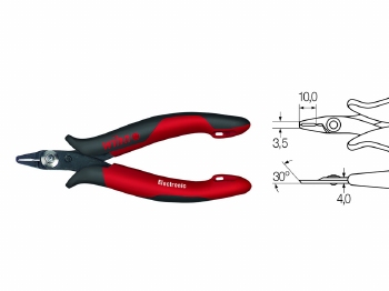 Wiha Schuine kopkniptang Electronic zeer smalle, korte kop z