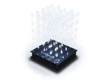 3D LED-KUBUS - 5 x 5 x 5 (BLAUWE LED) 1st.